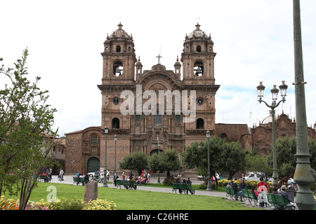 Cathedral in Plaza de Armas, Cusco Stock Photo