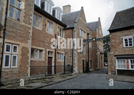 The entrance to Oakham School, a private, independent day and boarding school in Oakham, Rutland, England. Stock Photo