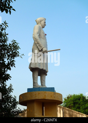 Statue of Jawaharlal Nehru in Pondicherry Tamil Nadu India. First Indian Prime Minister Stock Photo