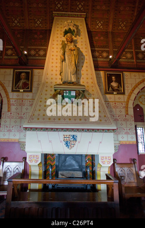 fire place in dining room at Castell Coch Cardiff Wales UK 117232 Castell Coch Stock Photo