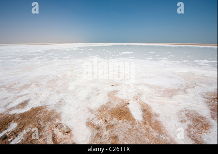 Salt flats near Shannah, Oman Stock Photo