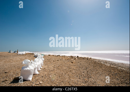 Salt flats near Shannah, Oman Stock Photo