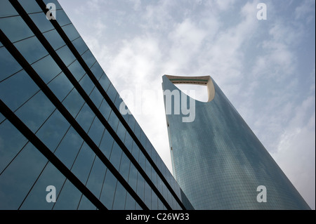 Kingdom Tower in Riyadh Saudi Arabia Stock Photo