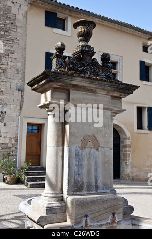 Venasque,Vaucluse,France : the fountain Stock Photo