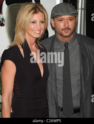 Musicians Faith Hill and Tim McGraw attends the premiere of 'The Blind Side' at the Ziegfeld Theatre New York City, USA - Stock Photo