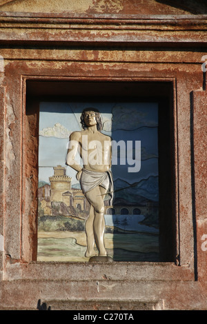 road side altar by san bonaventura church in rome italy Stock Photo