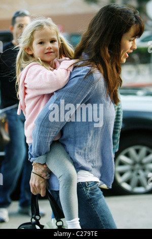 Jennifer Garner gives her daughter Violet a piggyback ride after she ...