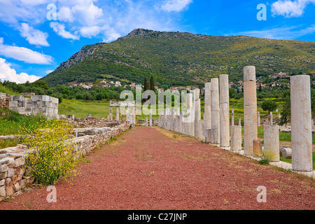 Ancient greek ruins in Ancient Messini Stock Photo