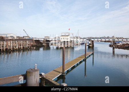 Oulton Broad, Suffolk, UK, Bridge, Jetty Stock Photo