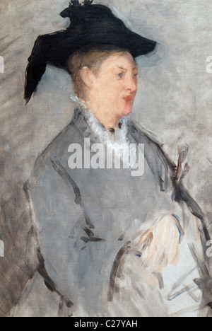 Detail: Madame Édouard Manet, (Suzanne Leenhoff, 1830–1906), ca. 1866–69, by Édouard Manet Stock Photo