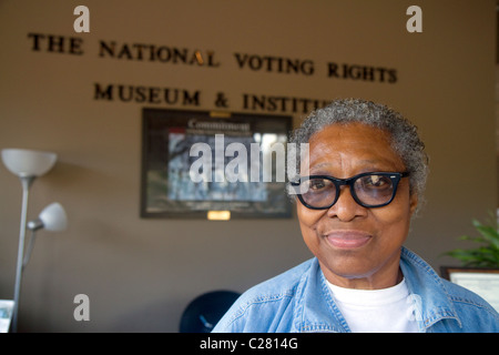 Annie Pearl Avery, an employee at The National Voting Rights Museum and Institute in Selma, Alabama, USA. Stock Photo