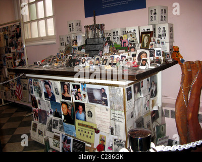 Memorial shrine to victims of the World Trade Centre attacks at St. Paul's Chapel New York City, America Stock Photo