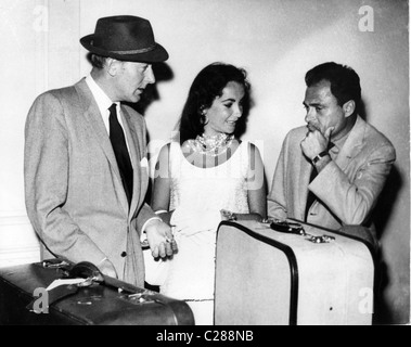 Actress Elizabeth Taylor, Michael Wilding and Mike Todd Stock Photo