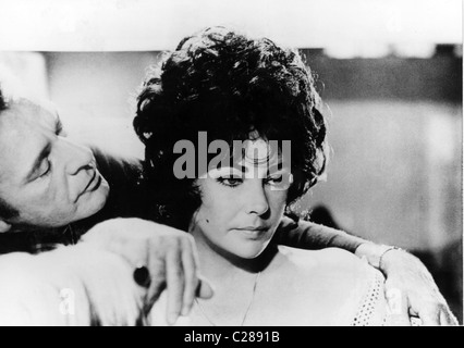 Actors Elizabeth Taylor and Richard Burton co-star Stock Photo