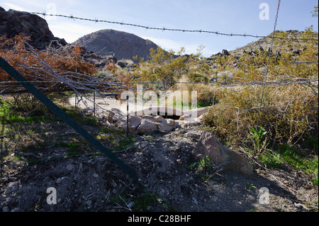 Wildlife Guzzler in the Mojave Desert Stock Photo