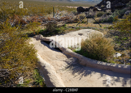 Wildlife Guzzler in the Mojave Desert Stock Photo