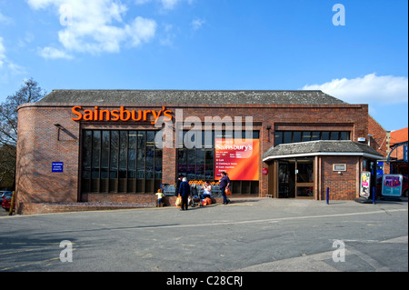 Branch of Sainsbury's supermarket in Ripon, North Yorkshire Stock Photo