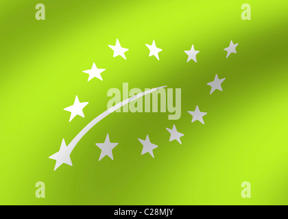 Euro leaf symbol logo flag Stock Photo