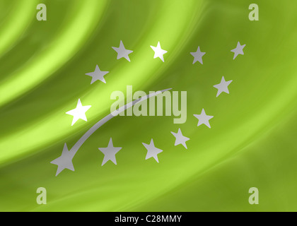 Euro leaf symbol logo flag Stock Photo