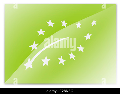 Euro leaf symbol logo flag Stock Photo