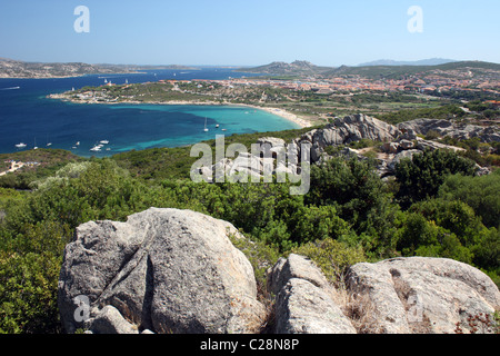 view over Palau Sardinia Italy from Porto Rafael Stock Photo