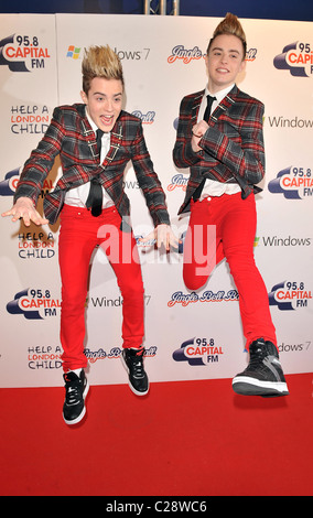 John Grimes and Edward Grimes aka John and Edward The Jingle Bell Ball held at the O2 Arena. London, England - 06.12.09 Stock Photo