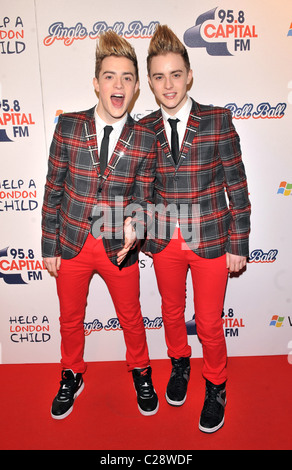 John Grimes and Edward Grimes aka John and Edward The Jingle Bell Ball held at the O2 Arena. London, England - 06.12.09 Stock Photo