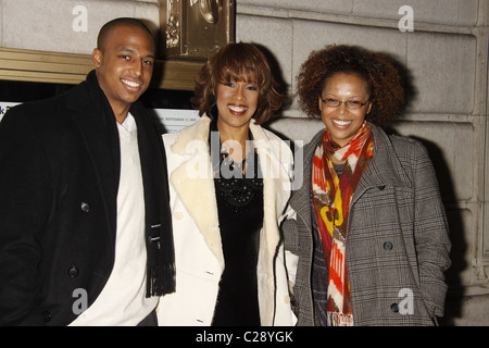 Kirby Bumpus, and Gayle King Opening night of 'A Steady Rain' on