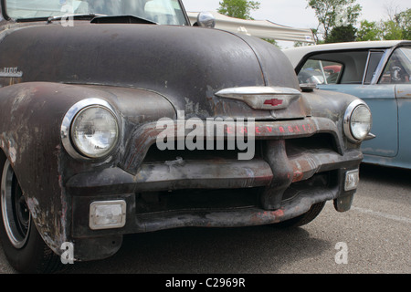 Grill of Vintage Chevrolet at Lonestar Rod & Kustom Roundup 2011 Stock Photo