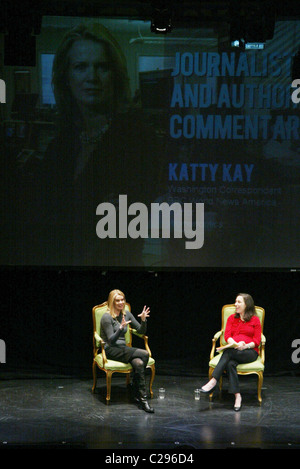 Keynote Speaker and  Katty Kay, Washington Correspondent BBC World News America at the eBOOK SUMMIT addressing the media's Stock Photo