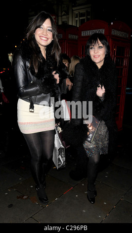 Daisy Lowe and her mother Pearl Lowe leave The Groucho Club in Soho ...