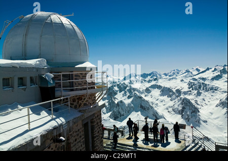 The Observatory Of Pic Du Midi De Bigorre, Hautes Pyrenees, Midi Pyrenees, France Stock Photo