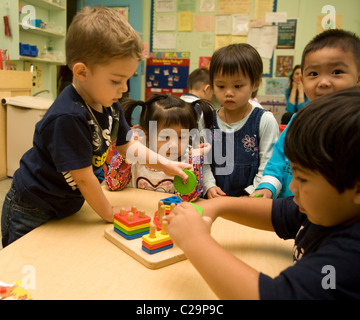 Nursery school classroom on the Lower East Side of Manhattan, NYC. Stock Photo