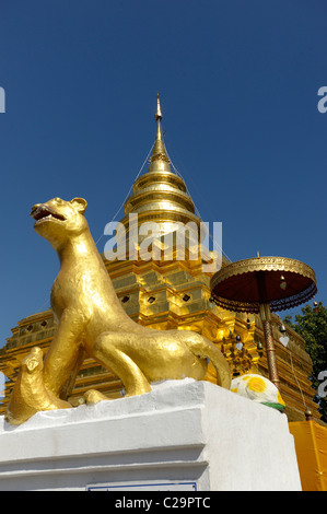 Pagoda( Chedi) ,  Wat Phra That Doi Jom Thong,  Chom Thong District, Chiang Mai Province, thailand Stock Photo