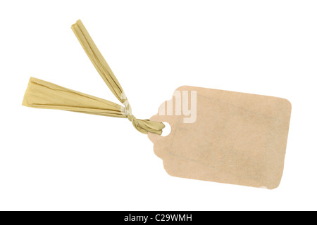 Blank tag isolated on white background Stock Photo