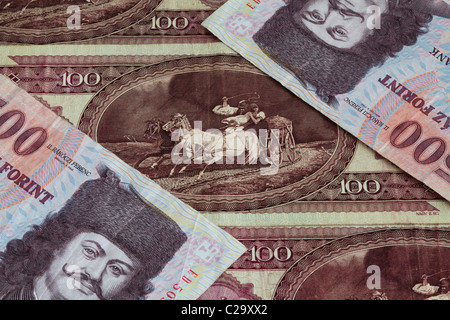 Old Hungarian forints Stock Photo