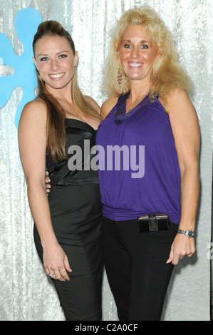 Andrea Penoyer (L) ) and Julie Bower (R), from the reality series 'Police Women of Broward County' at the Seminole Casino Stock Photo