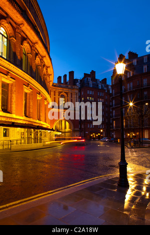 England, London, The Royal Borough of Kensington and Chelsea, The Royal Albert Hall. Ornate street lamp outside the Royal Albert Stock Photo