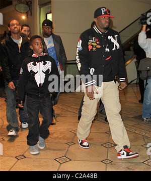 Sean Combs aka Diddy and his son Justin Combs leaving a movie theatre Hollywood, California - 22.12.09 Agent 47/ Stock Photo