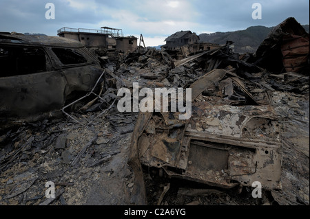 Exploded Town The local town was totally destroyed the great earthquake, tsunami and ...