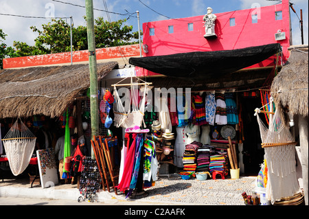 Colourful shop front at Puerto Morelos, Quintana Roo, Mexico Stock Photo