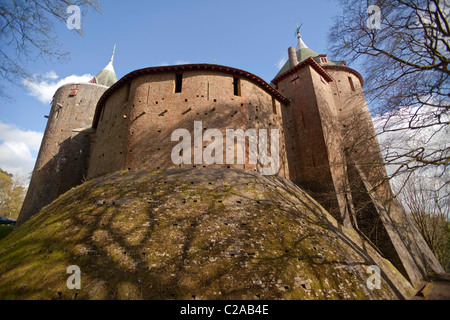 Exterior view of a buttressed tower Medieval Castle, Castell Coch Cardiff  Wales 117320 Castell Coch Stock Photo