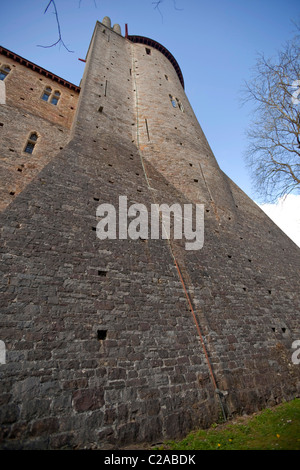 Exterior view of a buttressed tower Medieval Castle, Castell Coch Cardiff  Wales 117324 Castell Coch Stock Photo