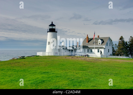 Pemaquid Point Lighthouse, Bristol Maine USA Stock Photo