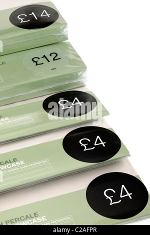 Different circular price tag labels Stock Photo