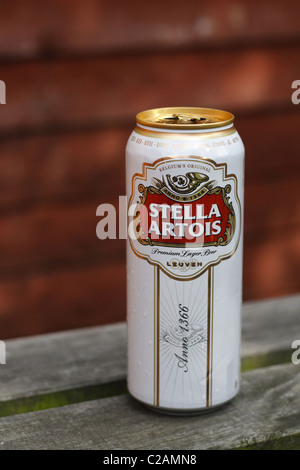 can  of stella artois Stock Photo