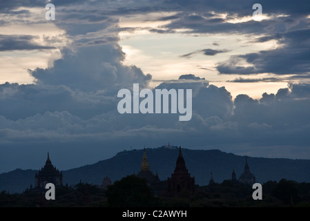 Bagan, Myanmar, temples in ancient city Bagan Stock Photo