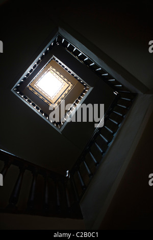 Spiral staircase, low angle view Stock Photo