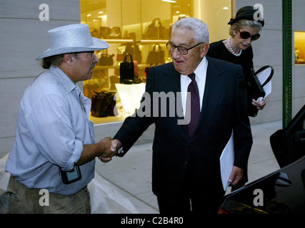 Henry Kissinger, Nancy Kissinger The funeral of Brooke Astor at St. Thomas Church in Manhattan. The philanthropist and Stock Photo