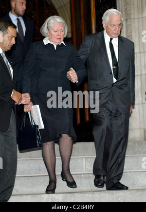 Anthony Marshall and guest The funeral of Brooke Astor at St. Thomas Church in Manhattan. The philanthropist and high-society Stock Photo